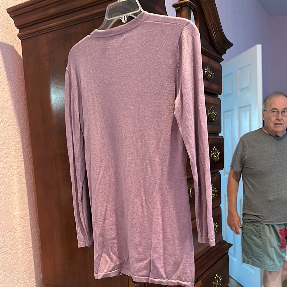 Saks Fifth Avenue Purple Cardigan Sweater - Picture 3 of 3